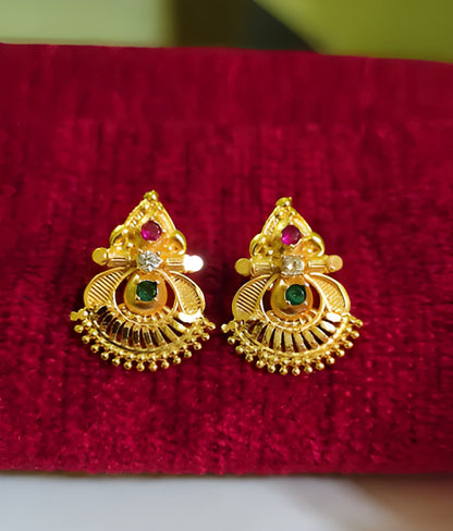 Elegant Gold-Plated Stud Earrings for Women