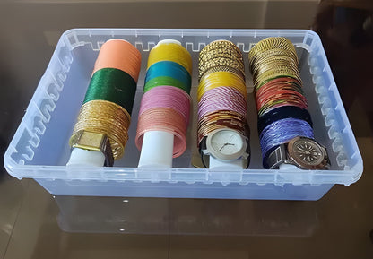 4-Rod Plastic Bangle Organizer Box