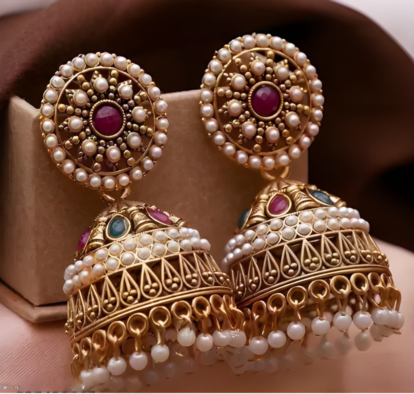 Traditional Oxidized Rajwadi Jhumka Earrings for Women and Girls